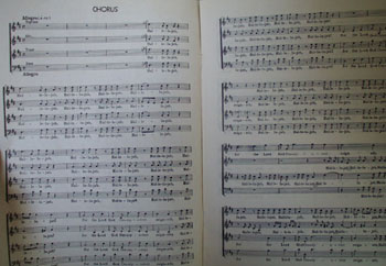 Univ. Michigan Program & Sheet Music Messiah.