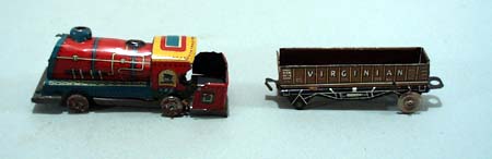 2 penny train toys,