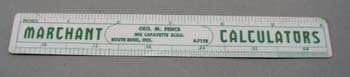 Marchant Calculators ruler,