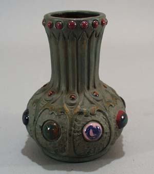 Porcelain mini vase Austria with jewel effect.