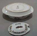25th wedding anniversary covered jam bowl