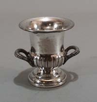 Silver Coffer 10 is on the back of this little double handled urn.