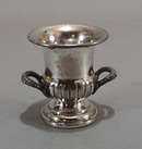 Silver Coffer 10 is on the back of this little double handled urn.