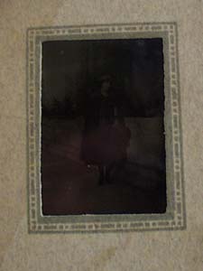 Lady Standing Front of San Gabriel Mission Photograph
