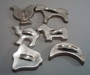 6 old cookie cutters, Horse, chicken, camel, moon