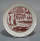 Oklahoma state plate with burnt red/brown color