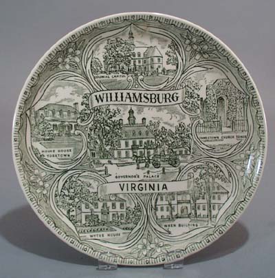 Williamsburg Virginia State plate,