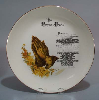 The Praying Hands Helen Steiner Rice plate.