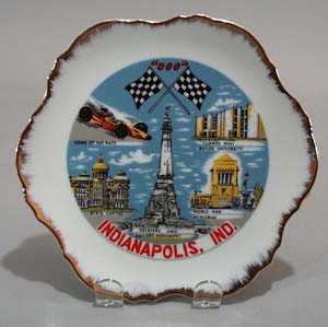 Porcelain Indianapolis speedway porcelain plate.