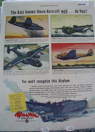 Martin Aircraft Knows Aircraft Ad 1943