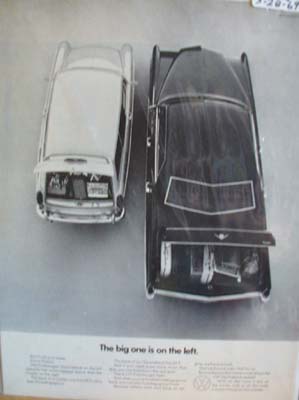 Volkswagen Big One on Left Ad 1969