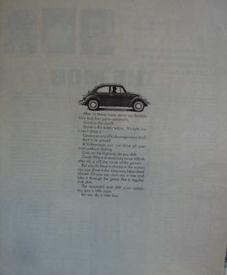 VW Bug gone automatic.1968