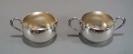 Home Decorators Silver Sugar bowl and Creamer.