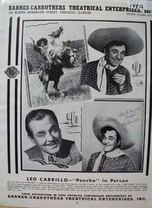 Leo Carillo as Pauncho Ad 1957