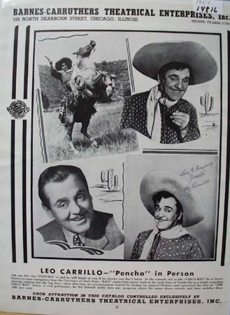 Leo Carillo as Pauncho Ad 1957