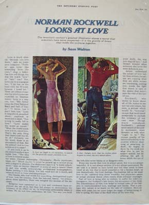 Norman Rockwell Looks at Love Ad 1940