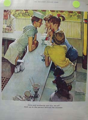 Norman Rockwell Looks at Love Ad 1940