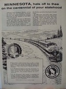 Great Northern RR Minnesota Ad 1958