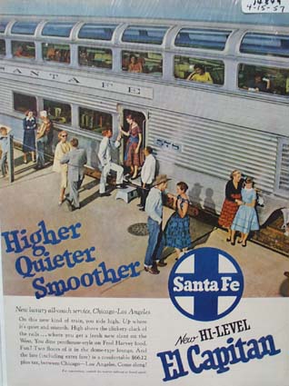 Sante Fe Higher, Quieter Ad 1957