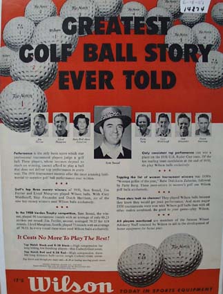 Wilson Golf Balls Greatest Story Ad 1951