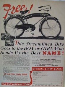 Bicycle Club Free Bike Ad 1939