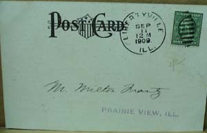 Calendar September 1909 Bank Postcard