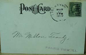 Calendar April 1910 Bank Postcard,