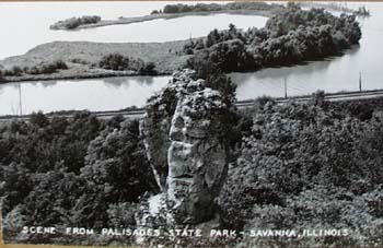 Photo Card Savanna Illinois Palisades postcard.