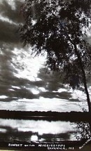 Photo Card Savanna Ill Palisades sunset postcard.
