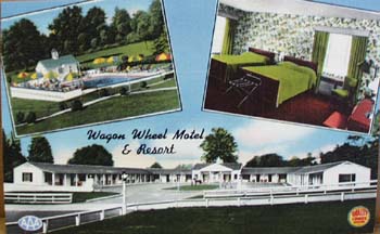 Wagon Wheel Motel Alexandria Virginia postcard,