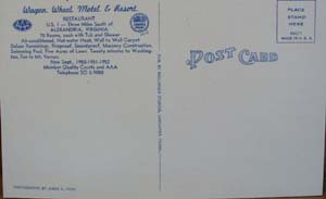 Wagon Wheel Motel Alexandria Virginia postcard,