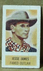 Cracker Jack Card? Western theme showing Jesse James