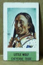 Cracker Jack Card? Western theme showing Little Wolf Cheyenne