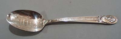 Presidential Spoon, George Washington with Mt. Vernon VA