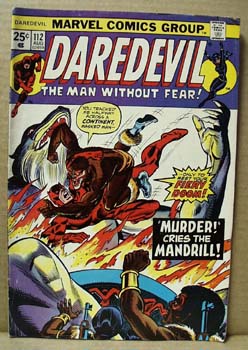 Daredevil Aug 112 marvel comic, , 1974,
