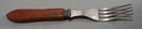 Bakelite fork with 4 tines. Stainless Steel