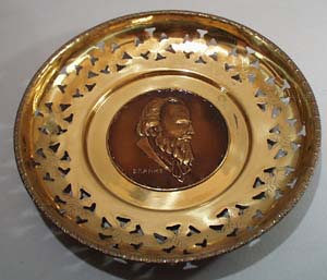 Brahms and Haydn Brass Wall Plaques.