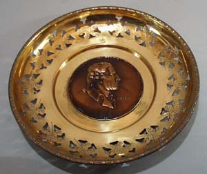 Brahms and Haydn Brass Wall Plaques.