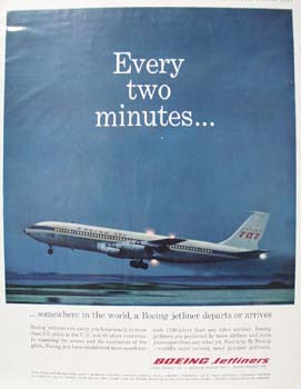 Boeing Jetliner Every Two Minutes Ad 1961
