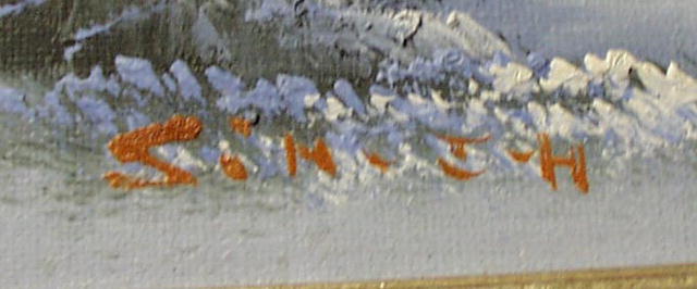 Pr of Sim JH paintings, These look oriental