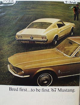 Ford Mustang Bred First to be First Ad 1966
