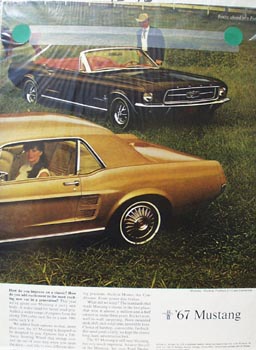 Ford Mustang Bred First to be First Ad 1966