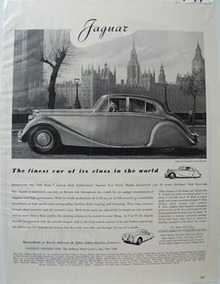 Jaguar Finest Car in It's Class Ad 1949