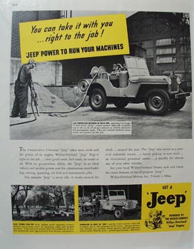 Jeep Take It With You to Job Ad 1946