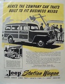 Jeep Station Wagon Company Car Ad 1946