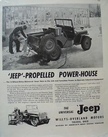 Jeep Propelled Power-House Ad 1948