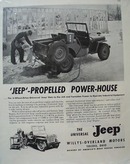 Jeep Propelled Power-House Ad 1948