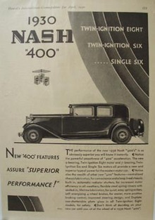 Nash Superior Performance Ad 1930 ad.