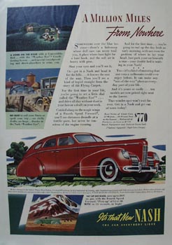 Nash Million Miles from Nowhere Ad 1939