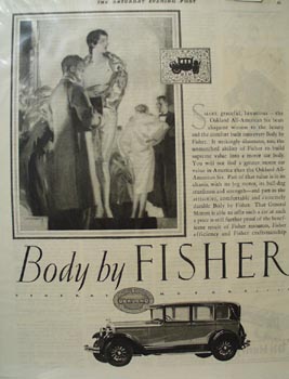 Oakland Body by Fisher Ad 1927